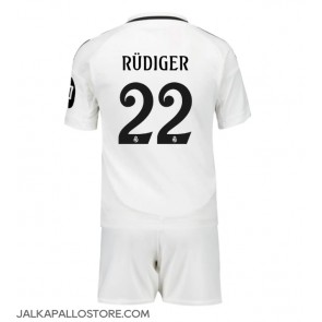 Real Madrid Antonio Rudiger #22 Kotipaita Lapsille 2024-25 Lyhythihainen (+ shortsit)